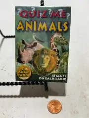 2001 Pace Products "Quiz Me Animals" Trivia Card Game (Clues On Each Card)