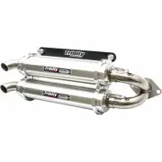 Trinity Racing Stage 5 Dual Slip-Ons-Brushed for 2019 Polaris Ranger XP 1000