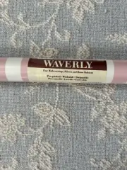 Waverly Pink/white Stripe Pre-pasted Washable Double Roll Wallpaper.