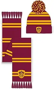 [Harry Potter] Gryffindor Crest Bobble Hat and Scarf