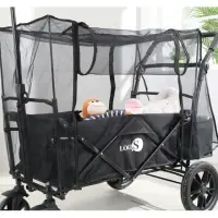 在飛比找momo購物網優惠-【LOGIS】美式推車專用配件蚊帳(購物車 寵物推車)
