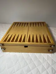 Vintage 3 In 1 Combination Game Set. Checkers, Backgammon & Poker Set - New
