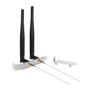 2x WiFi Antenna 3dBi RP-SMA to U.FL 20cm PCIe Slot Bracket for Mini PCI