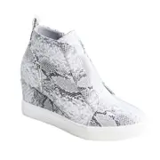 Catzon Wedge Sneakers for Women High Top Platform Ankle Boots-Serpentine