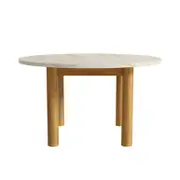 Hudson Marble Coffee Table with Oak Legs