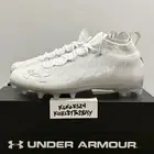 Under Armour Spotlight Lux MC Football Cleats Size 9 Mens White 3022654-100