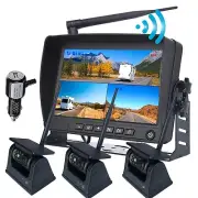 3X Solar Panel Magnetic 1080P Wireless 7" DVR Monitor Backup Camera For Truck RV