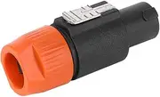 ElgnAura C - NL4FC Speakon Cable Connector, 10PCS Weatherproof 4 Pin Audio Connector, Outlast Twist Lock Speaker Plug for Cables 6~15mm (Orange)