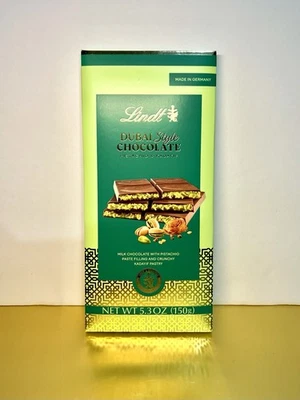 Lindt Dubai Style Chocolate Pistachio Kadayif Filling Germany 5.3oz (1 Bar)