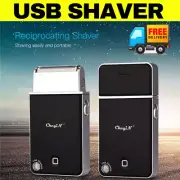 Mini Portable travel Shaver Mens Electric cordless USB Charging Razor Trimmer