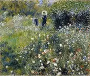 ARTICULOZY Giclee Print Rolled - Renoir - Woman with a Parasol in a Garden - 40x50 Inch Canvas Wall Decor Art Print