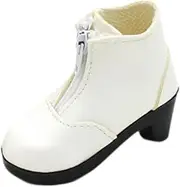 CoudarTitie 24" Doll Boots PU Leather Hightops Girl Doll Shoes for Female Action Figures, White