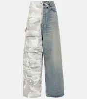 [Balenciaga] Balenciaga Cotton ripstop and denim cargo pants AU 8 multicoloured