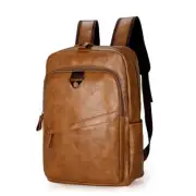 Retro Leather Backpack Teen College School Large Capacity Travel Bags