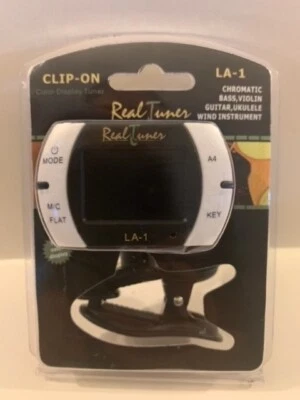 Real Tuner LA-1 Clip-On Chromatic Bass, Violin Guitar, Ukulele Wind Instrument