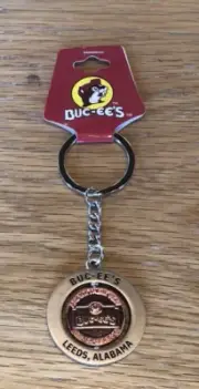 Buc-ee's Logo Spinner Keychain, Key Ring - Leeds Alabama Store