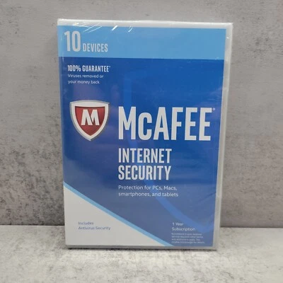 McAfee MIS17ESAORAA 2017 Internet Security, 10 Devices