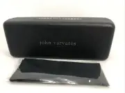 NEW John Varvatos Hard Eyeglass Clamshell Case With Microfiber Cleaning Cloth