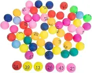 TOGEVAL Mini Numbered Balls 80pcs Plastic Game Balls for Raffle Draw Bingo and Group Activities Durable Easy to Use