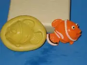 Clown Fish Silicone 2D Push Mold A168 Cupcake Chocolate Resin