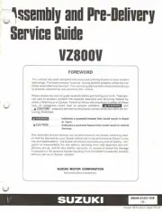 NOS Genuine Suzuki Assembly and Pre-Delivery Service Guide/Manual VZ800 1997