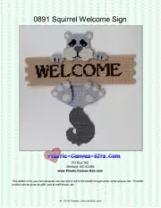 Squirrel Welcome Sign- Plastic Canvas Pattern or Kit