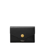 [Mulberry] Folded Multi-Card Wallet Black Small Classic Grain