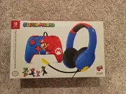 Super Mario Wired Headset Controller Bundle PDP - Nintendo Switch - FAST SHIP