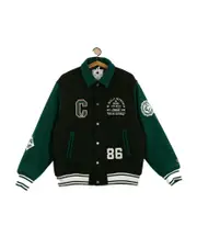 Champion X Coca Cola Logo Patch Bomber Jacket S Black