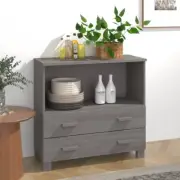 NNEVL Sideboard Light Grey 85x35x80 cm Solid Wood Pine