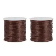 Elastic Cord DIY Making Stretchy String Craft Wire, Red Brown, 2 Rolls
