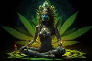 God Shiva UV tapestry, Blacklight Reactive, Psychedelic Wall Hanging, DMT Art