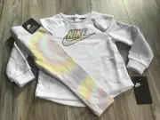 NWT Toddler Girls Nike sweatshirt & tye dye leggings sz 24 months