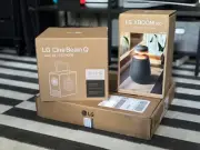 LG CineBeam Q 4K UHD Smart Portable Projector w/ Stand and Bluetooth Speaker
