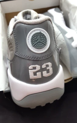 New! Air Jordan 9 G Retro Spiked Golf Shoes Grey/White Men's Size 12