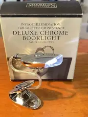 Deluxe LED Chrome Book Light Restoration Hardware MSRP $29