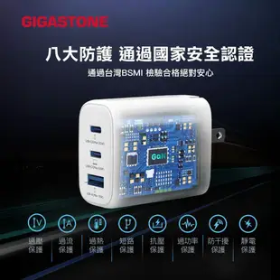 【GIGASTONE】65W GaN氮化鎵充電器｜適用iPhone三星手機/Mac筆電MFi/Type-C PD快充頭