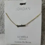Lumiela Name Necklace “Jordan” Personalized Gold Color Nickel-Free 15” - 20”