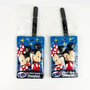 TWO New American Tourister Disneyland Luggage Tag Mickey & Minnie Mouse Sealed