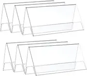 HAWILLOSCH 6Pcs Acrylic Sign Display Holders Double Sided Shaped Name Plate for Office Conference Wedding Reserved Signs for Meetings Easy to Clean and Maintain