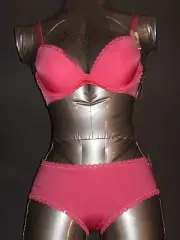 $72 CALVIN KLEIN Seductive Comfort Pink Push Up Bra 32DD & Hipster sz M NWT