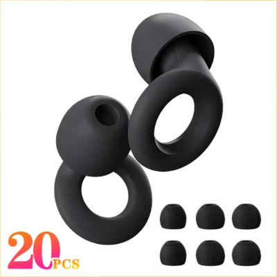 Quiet Silicone Ear Plugs For Reducting Sleeping Motorbike Noise for Swimming New