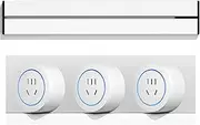 Mobile Rail Socket For Home Use,High Power 8000W Rail Socket,Flexible Design,With Led Ambient Light,50Cm Rail,With 3 5-Hole Adapters,For Restaurant,White