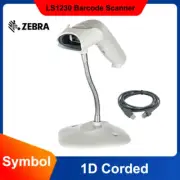 Zebra Symbol LS1203 1D USB Wired Laser Handheld Barcode Scanner with Cable&Stand