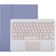 Bluetooth Keyboard & Tablet Case For Ipad 10.2 / Ipad Air 2019 Detachable Touch Pad Pen Slot Holder Pink Leather Purple Keyboards