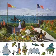 Wooden Jigsaw Puzzle for Adults by FoxSmartBox-395 Pcs -Garden at Sainte-Adresse
