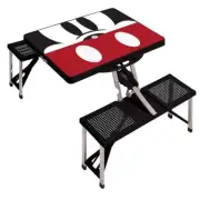 Picnic Time Camping Table 33.75? Portable Folding w/ Seats Mickey Mouse Black