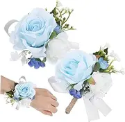 [GLSTOY] 1 Set Corsage and Boutonniere Floral Accessory for Weddings Proms and Formal Events Elegant Wristband and Pin Back Design for Comfortable Wear and Secure Fit