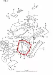 NEW OEM SUZUKI QUADRUNNER LT-4WDXW FRONT RIGHT MUD GUARD FLAP