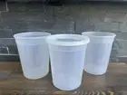 32 oz Heavy Duty Large Round Deli Food/Soup Plastic Containers w/ Lids Qty-45